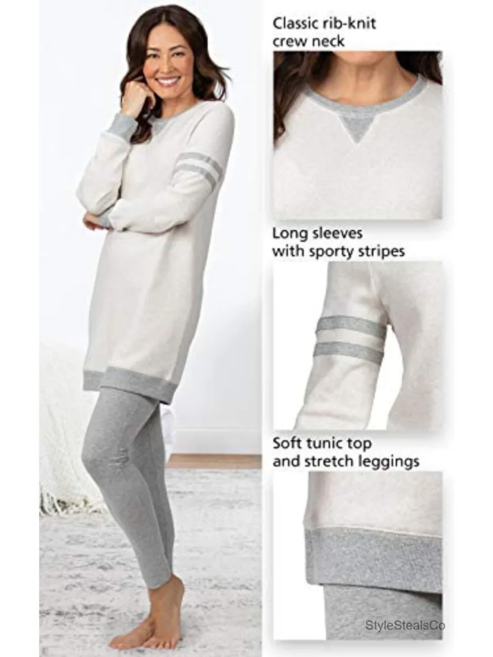 Women's Cozy Fleece Pajama Set - Soft Cotton Blend, Long Sleeve, Lounge